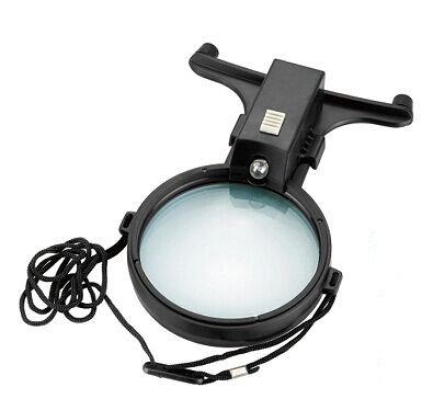 Chest mounted magnifier-