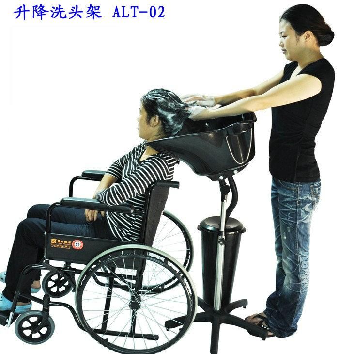 移動(dòng)式升降洗頭架、輪椅人士洗頭盆、坐式洗頭盆-