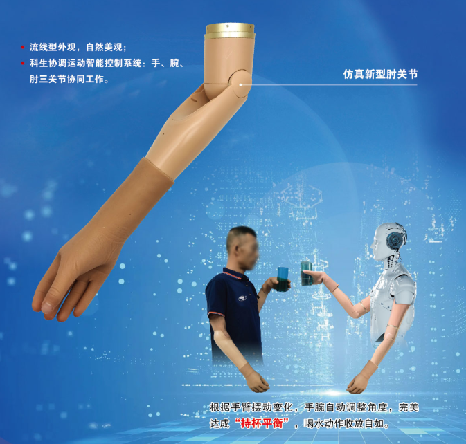 Cup-holding balanced bionic arm-