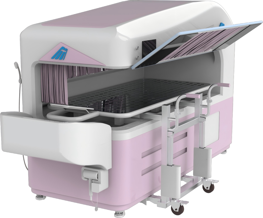 Barrier-free assisted bathing machine